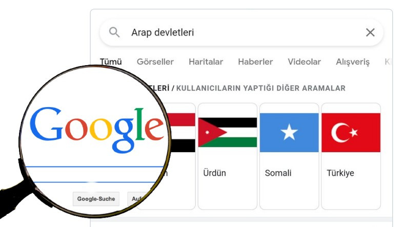 Google'ın Arama Özelliği Yanlış Anlaşıldı: Türkiye, Arap Ülkeleri Arasında mı Gösteriliyor?