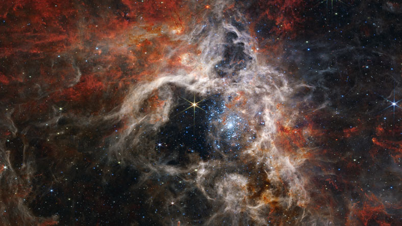 James Webb'den Bir Büyüleyici Fotoğraf Daha: Karşınızda Adeta Bir 'Yıldız Fabrikası' Olan Tarantula Bulutsusu