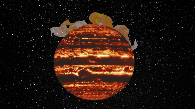 Jüpiter'in Atmosferinde Gezegen Boyunda Bir Sıcak Hava Dalgası Keşfedildi