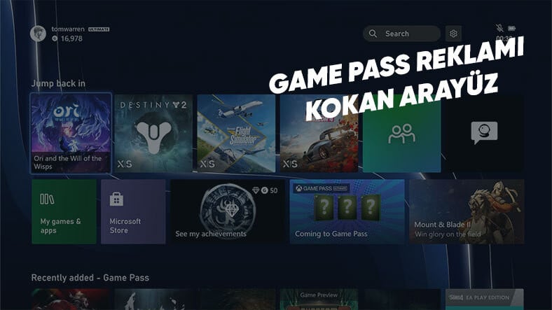 Xbox Konsollarının Yeni Arayüzü Ortaya Çıktı: Game Pass Reklamı Gibi Anasayfa Yapmışlar