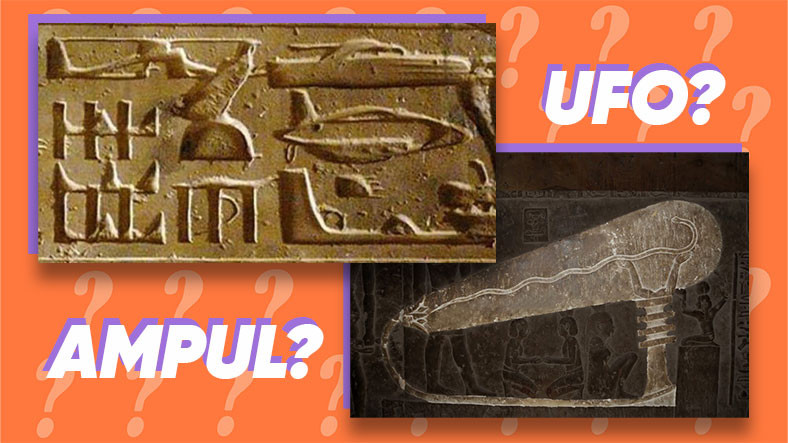 Antik Mısır Kabartmaları Üzerindeki UFO, Helikopter, Ampul Gibi Görünen Şekiller Aslında Ne?