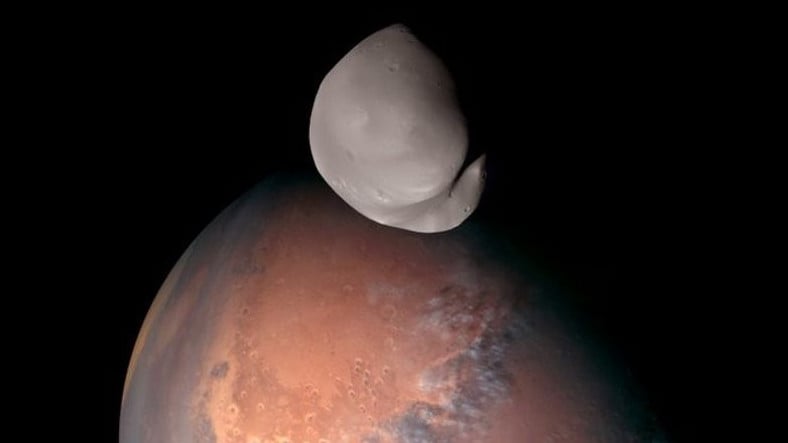 Mars'ın Uydusu Deimos'un Şimdiye Kadarki En Net Fotoğrafı