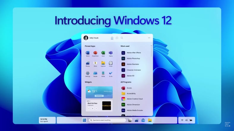 "Windows 12 Keşke Bu türlü Gözükse" Dedirten Konsept Görüntü