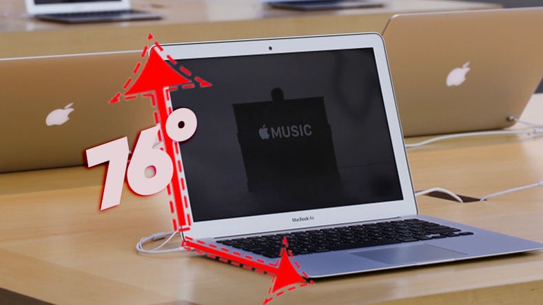 Apple Store'larda MacBook Ekranlarının Hep 76 Derecelik Açıyla Durmasının Buram Buram Taktik İçeren Sebebi