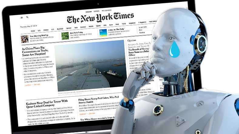 The New York Times, İçerikleriyle Yapay Zekâ Sistemlerinin Eğitilmesini Yasakladı