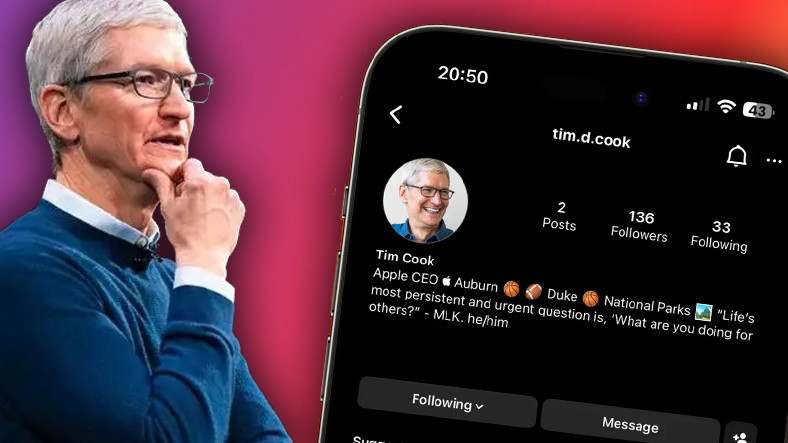 Tim Cook İsmine Açılan Düzmece Instagram Hesabı Ortalığı Karıştırdı: Apple Lider Yardımcıları Bile Gerçek Sanıp Takip Etti!