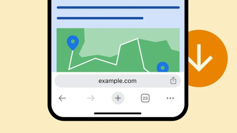 Google Chrome'un iOS Sürümüne, Safari'den "Araklama" Yeni Özellik: Adres Çubuğu Taşınabilecek